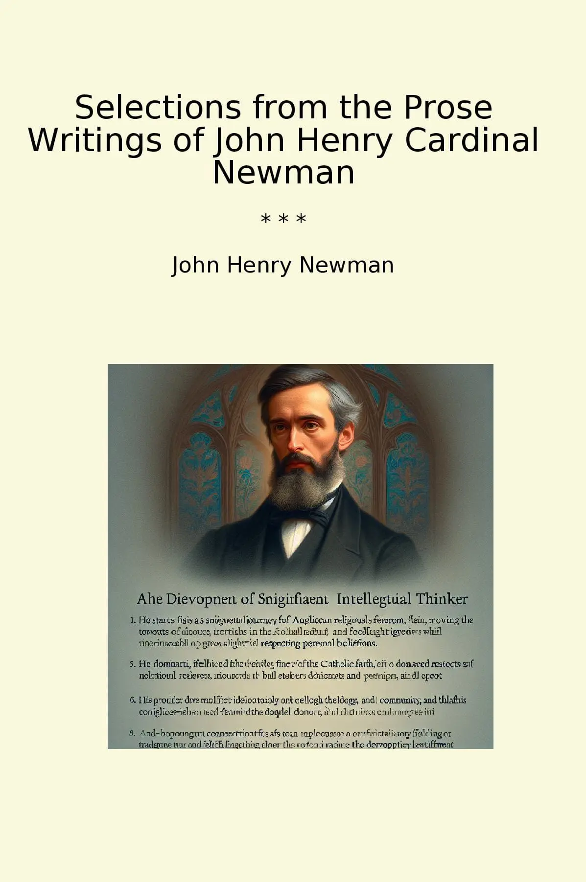 Selections from the Prose Writings of John Henry Cardinal Newman