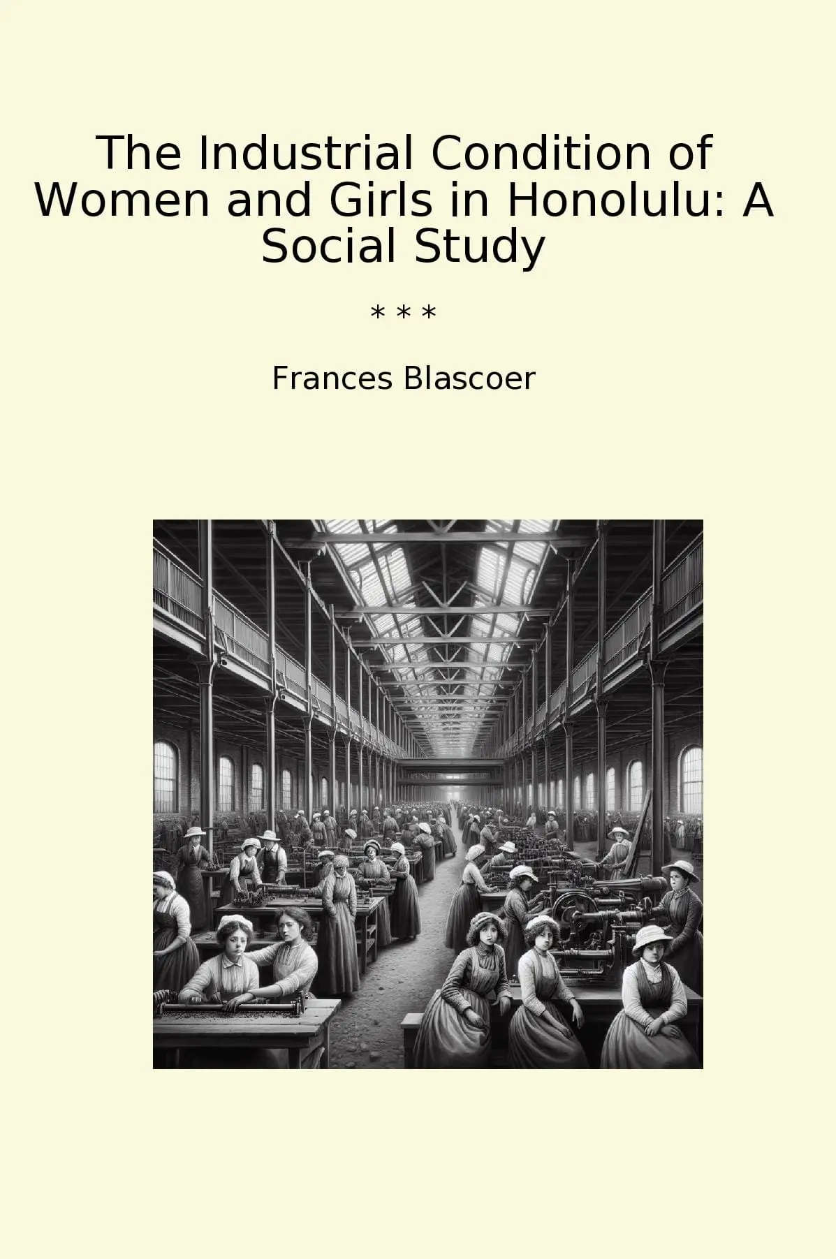 The Industrial Condition of Women and Girls in Honolulu: A Social Study