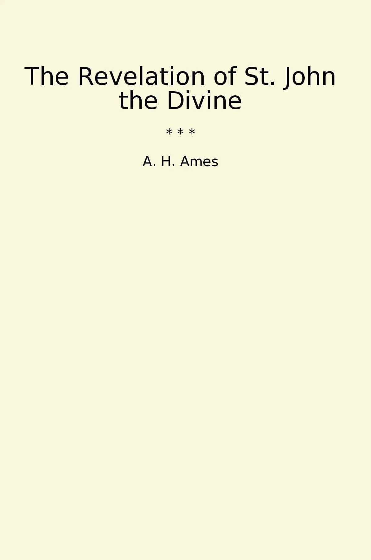 The Revelation of St. John the Divine
