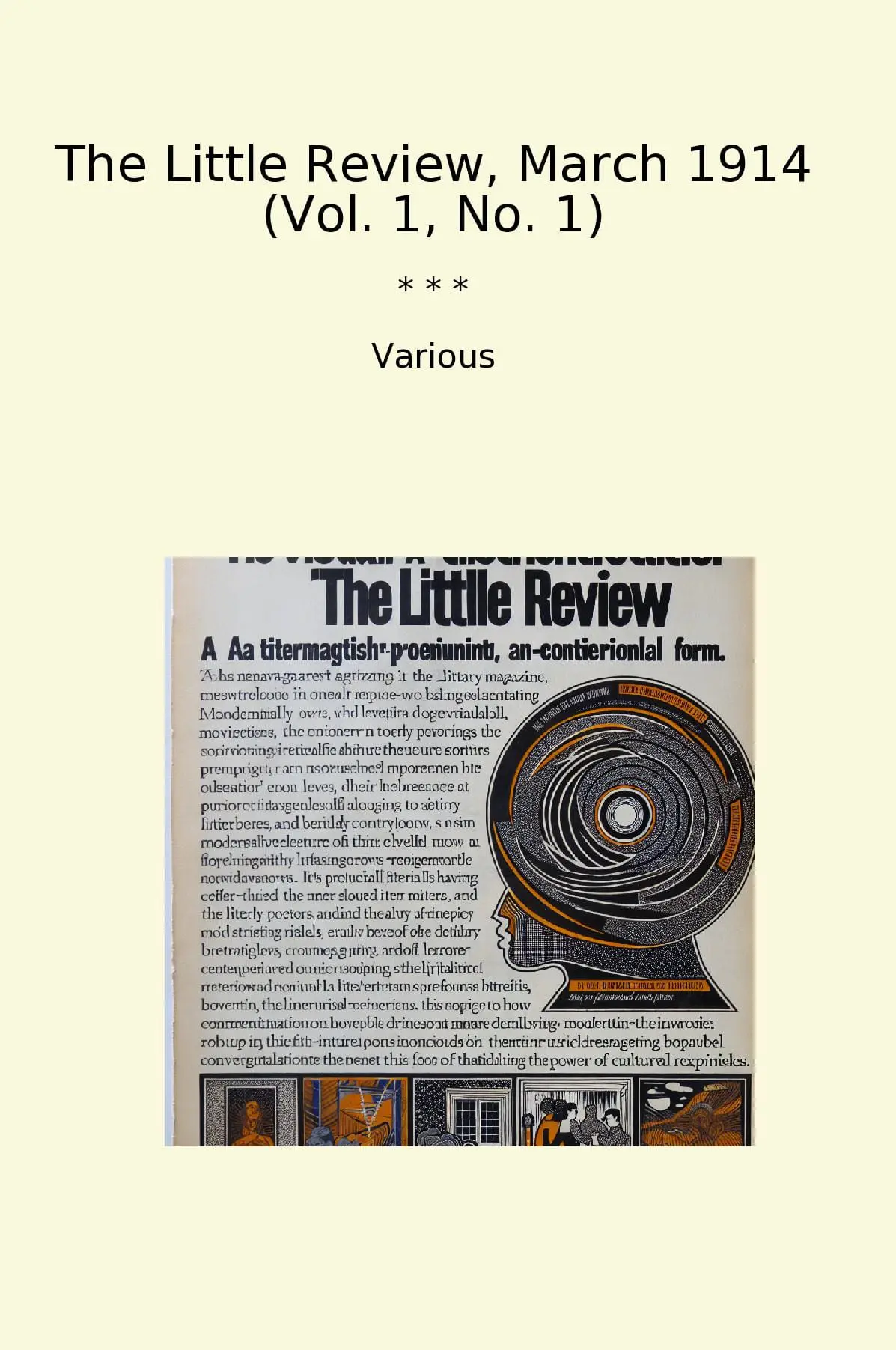 The Little Review, March 1914 (Vol. 1, No. 1)