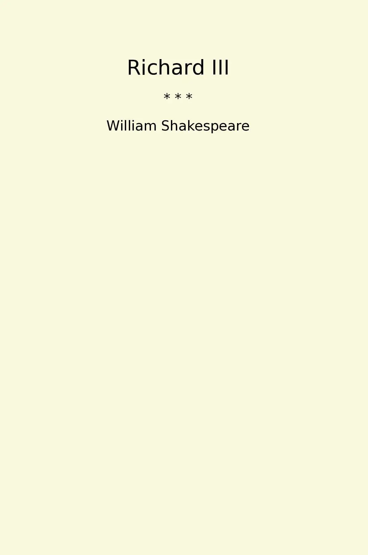 Richard III