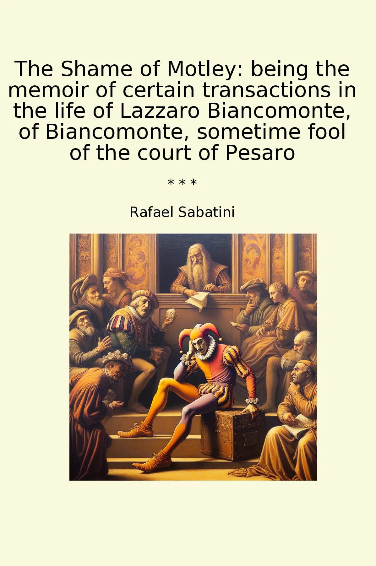 The Shame of Motley: being the memoir of certain transactions in the life of Lazzaro Biancomonte, of Biancomonte, sometime fool of the court of Pesaro