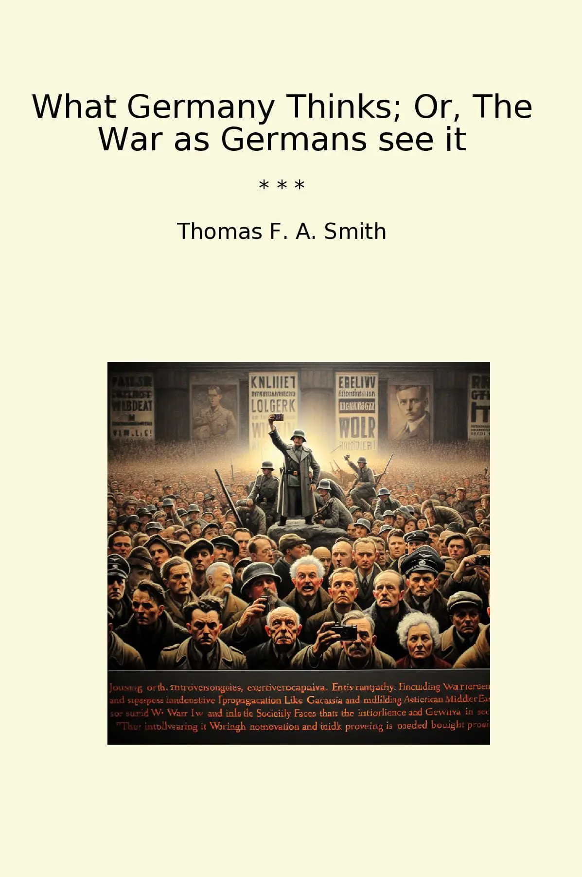 What Germany Thinks; Or, The War as Germans see it