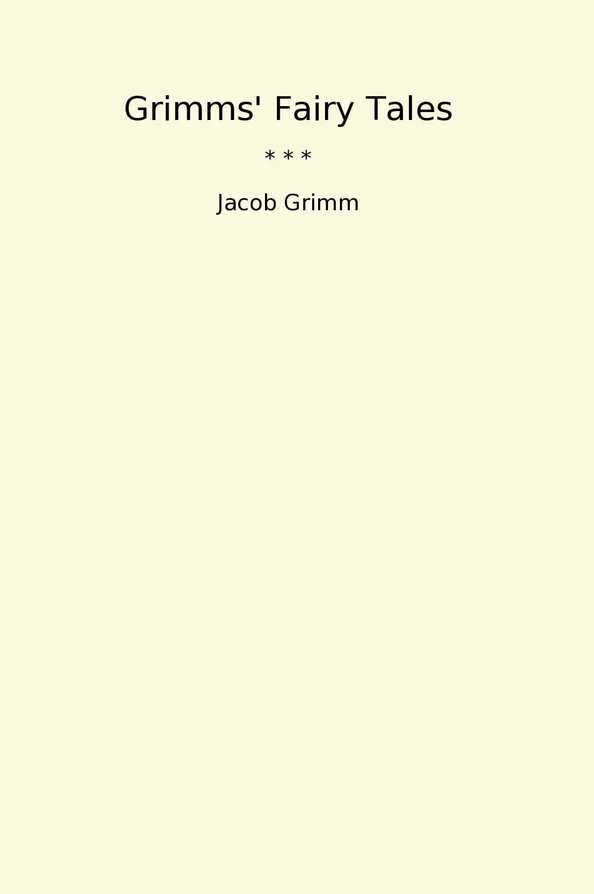 Grimms' Fairy Tales