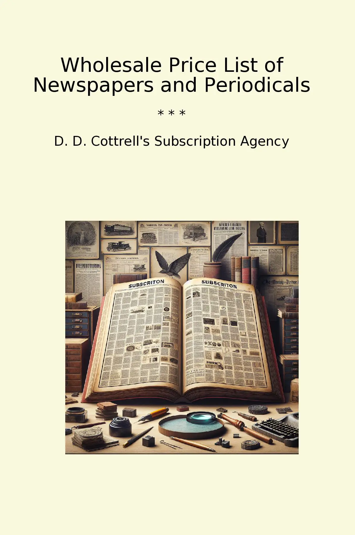 Wholesale Price List of Newspapers and Periodicals