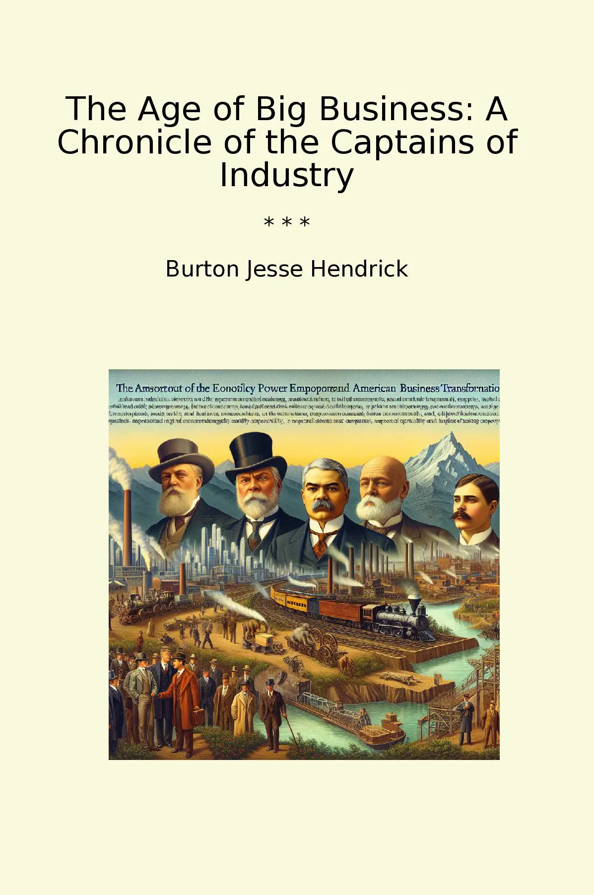 The Age of Big Business: A Chronicle of the Captains of Industry