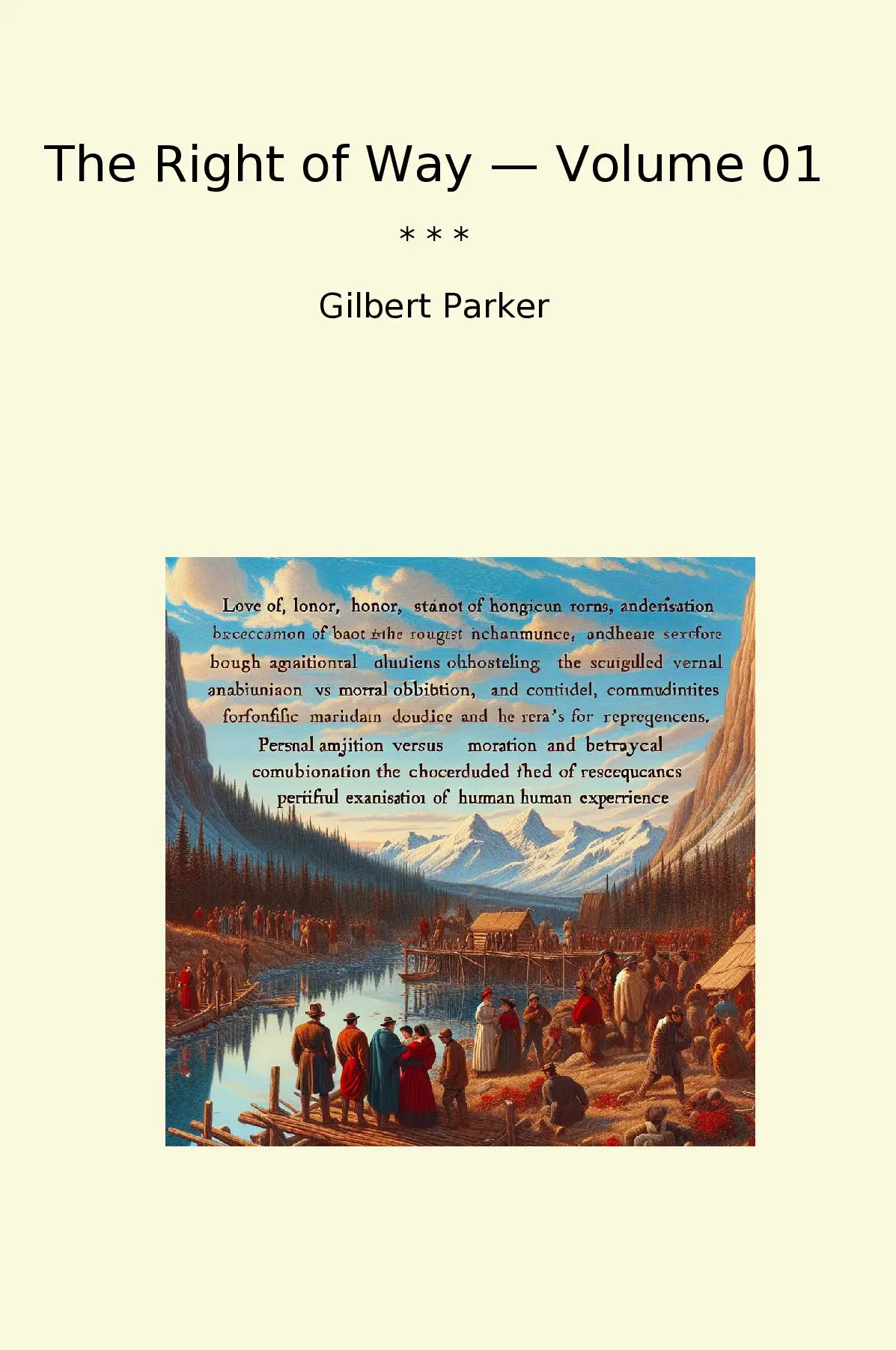 The Right of Way — Volume 01