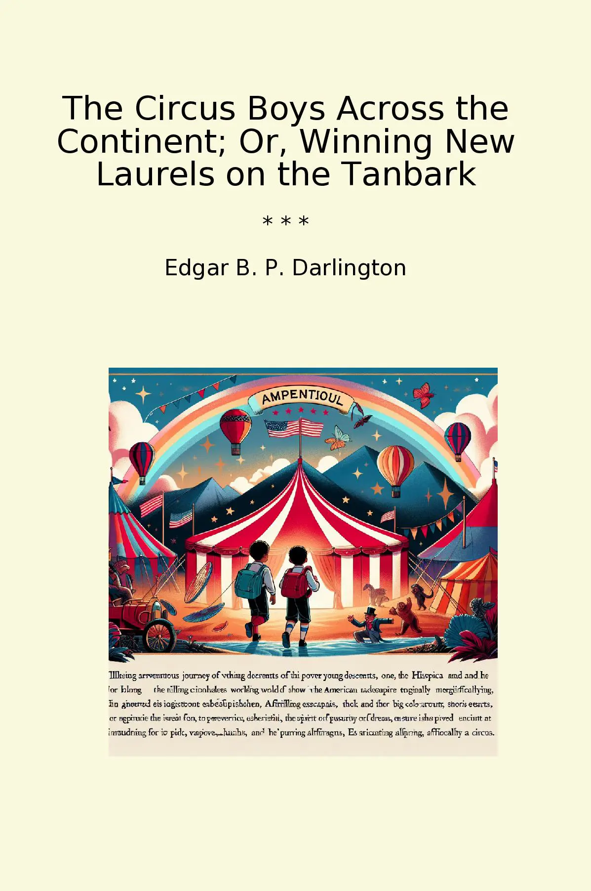 The Circus Boys Across the Continent; Or, Winning New Laurels on the Tanbark