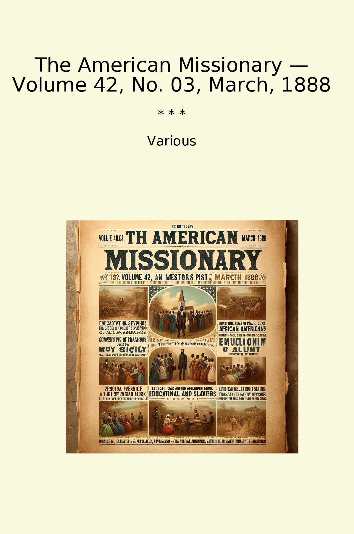 The American Missionary — Volume 42, No. 03, March, 1888