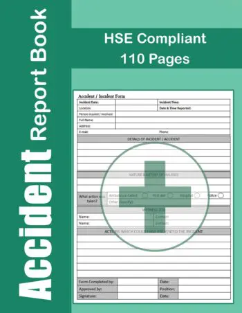 Accident Report Book HSE Compliant
