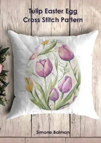 Tulip Easter Egg Cross Stitch Pattern