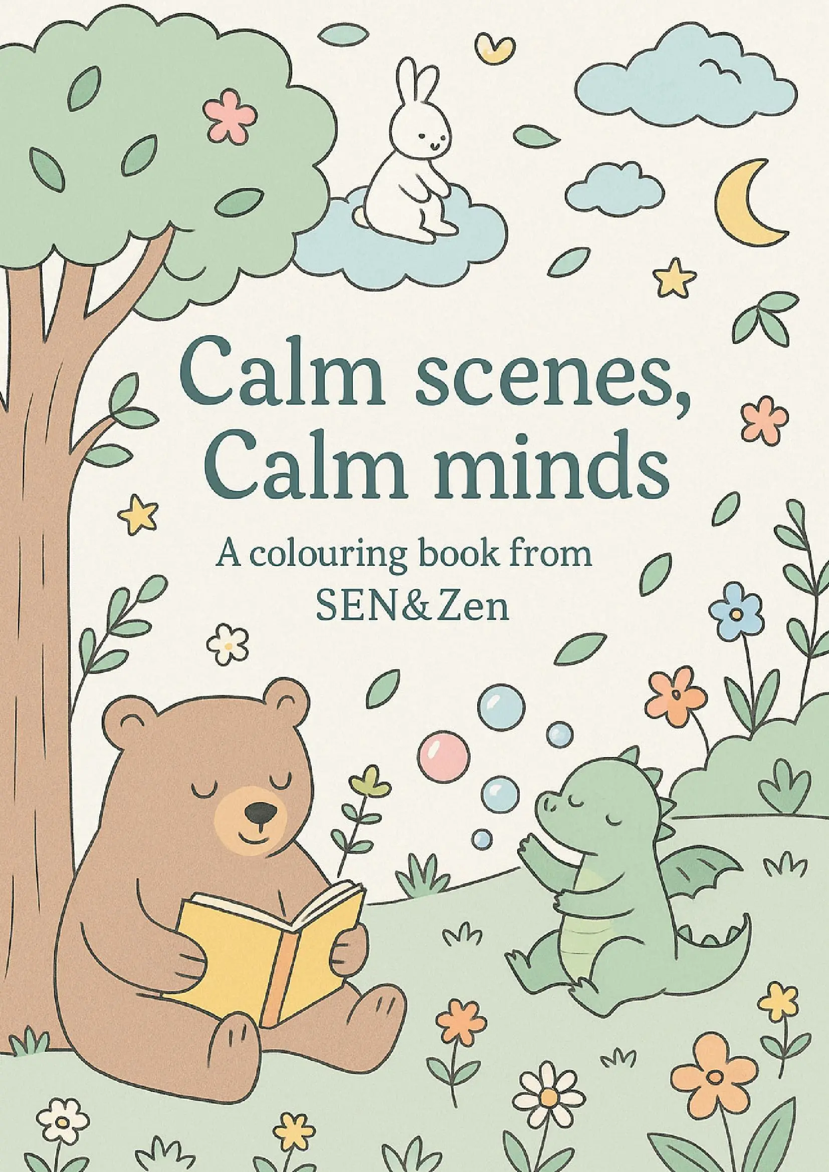 Calm Scenes, Calm Minds - A Colouring Book By SEN&Zen