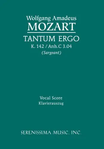 Tantum ergo, K.142/Anh.C 3.04 (Sargeant)