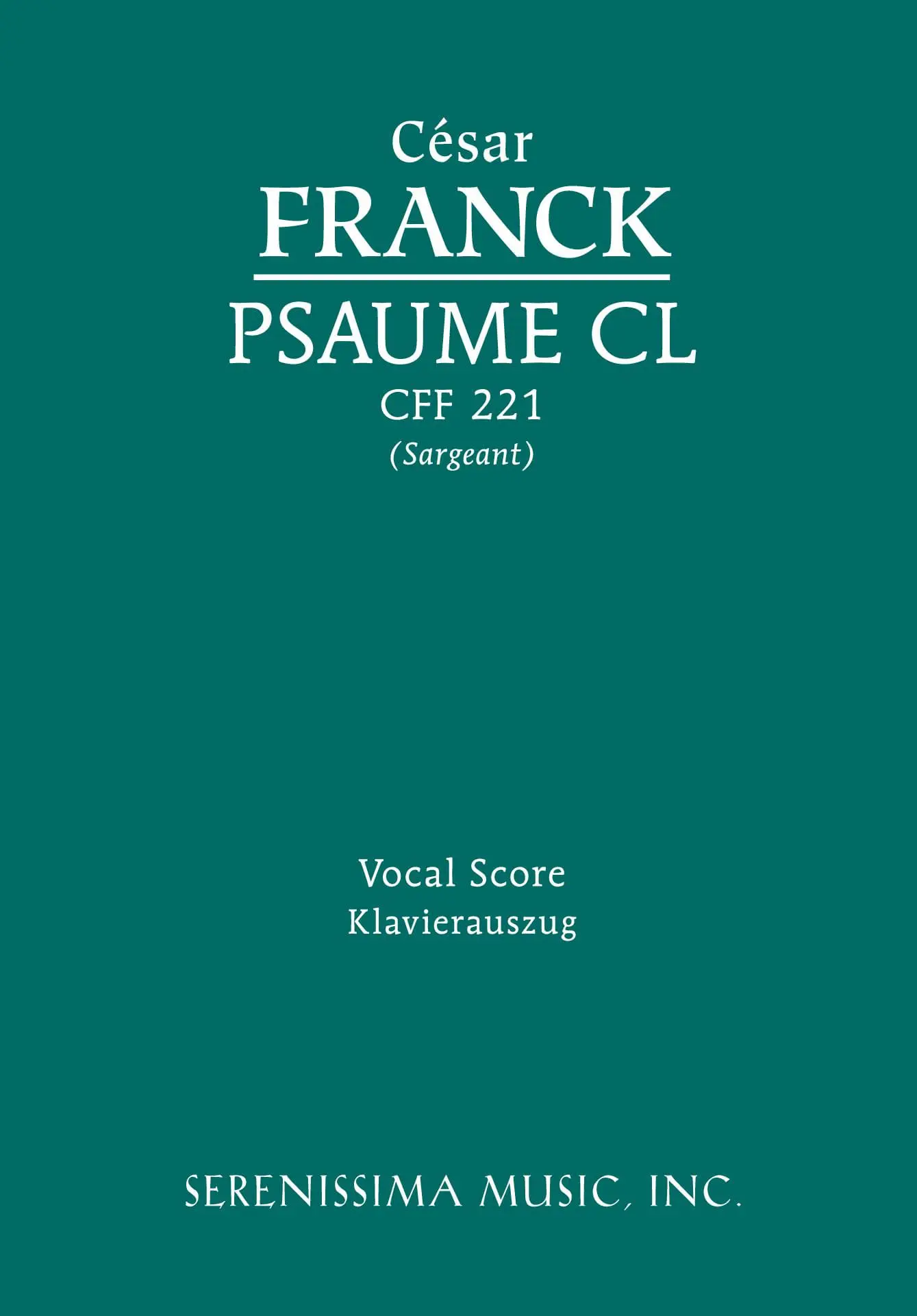 Psaume CL, CFF 221 (Sargeant)