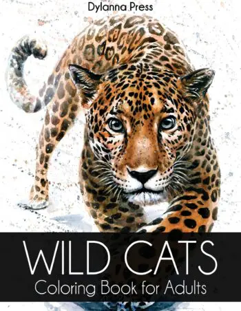 Wild Cats Coloring Book for Adults
