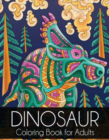 Dinosaur Coloring Book for Adults: Stress-Relieving and Relaxing Designs