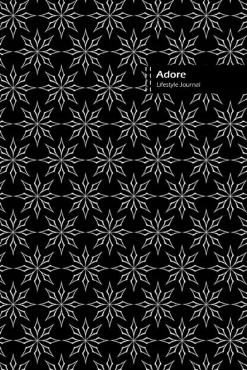 Adore Lifestyle Journal, 180 Pages (90 shts), Wide-ruled Dotted Lines, Spiral Bound, Lay-flat Design, (Black)