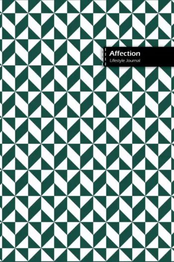 Affection Lifestyle Journal, 180 Write-in Pages (90 shts), Wide-ruled Dotted Lines, Spiral Bound, Lay-flat Design, (Olive)