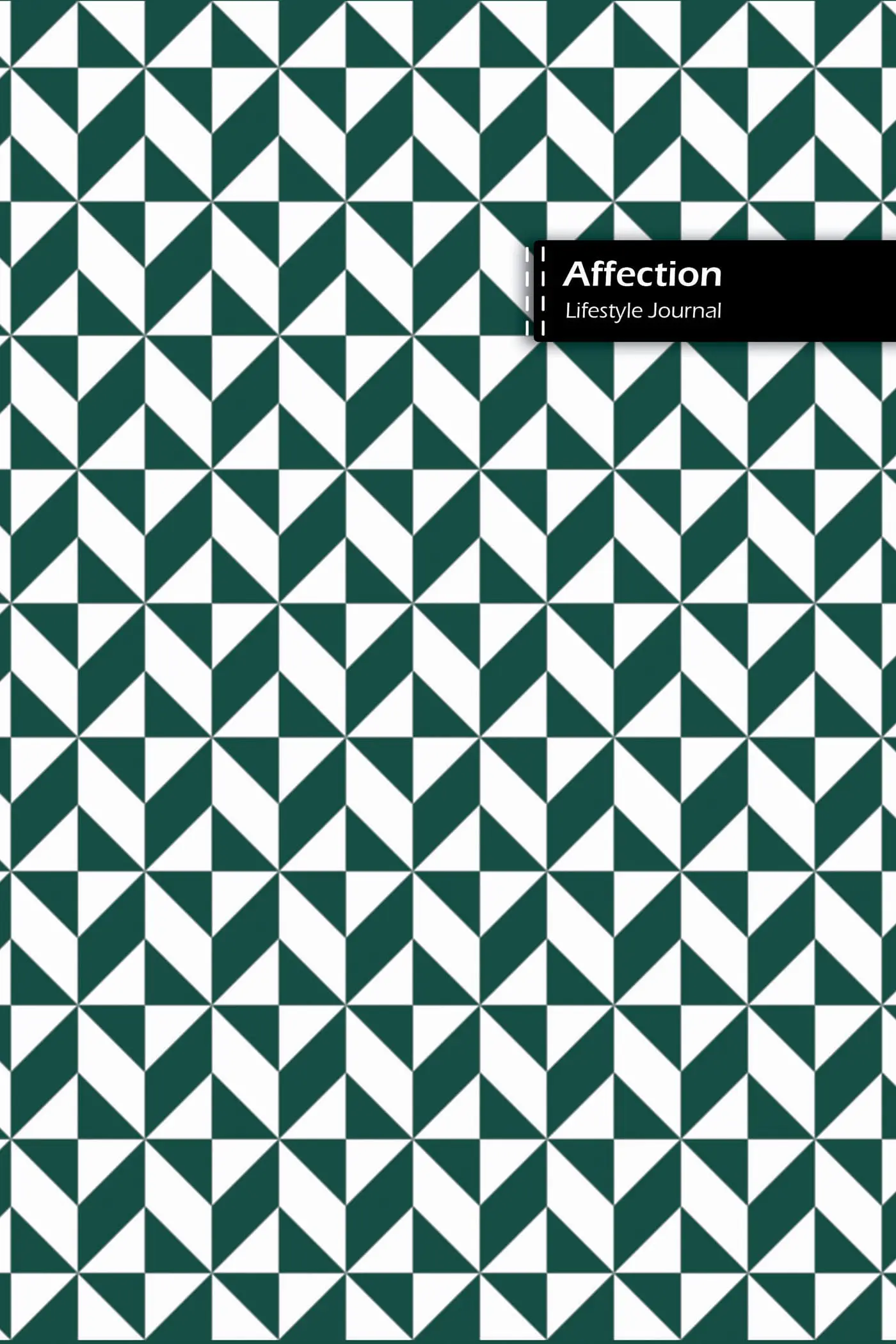 Affection Lifestyle Journal, 180 Write-in Pages (90 shts), Wide-ruled Dotted Lines, Spiral Bound, Lay-flat Design, (Olive)