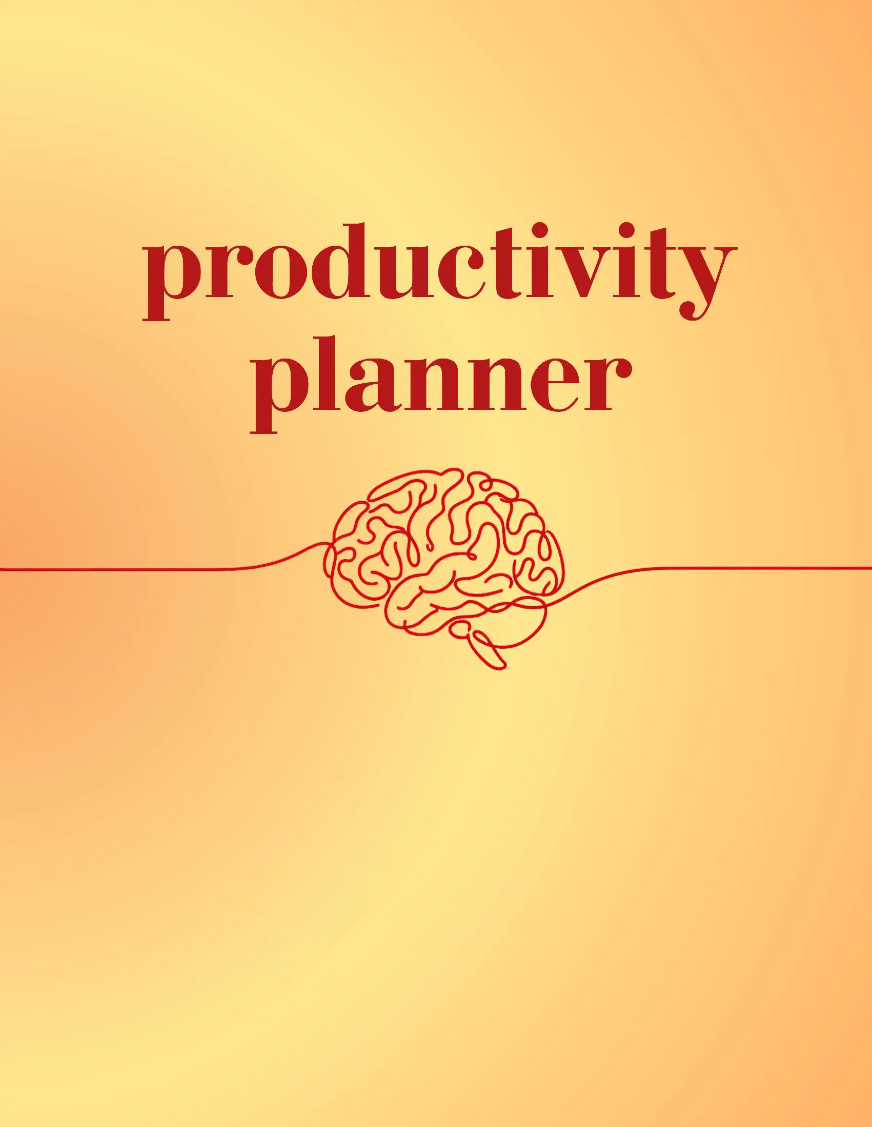 The Productivity Planner