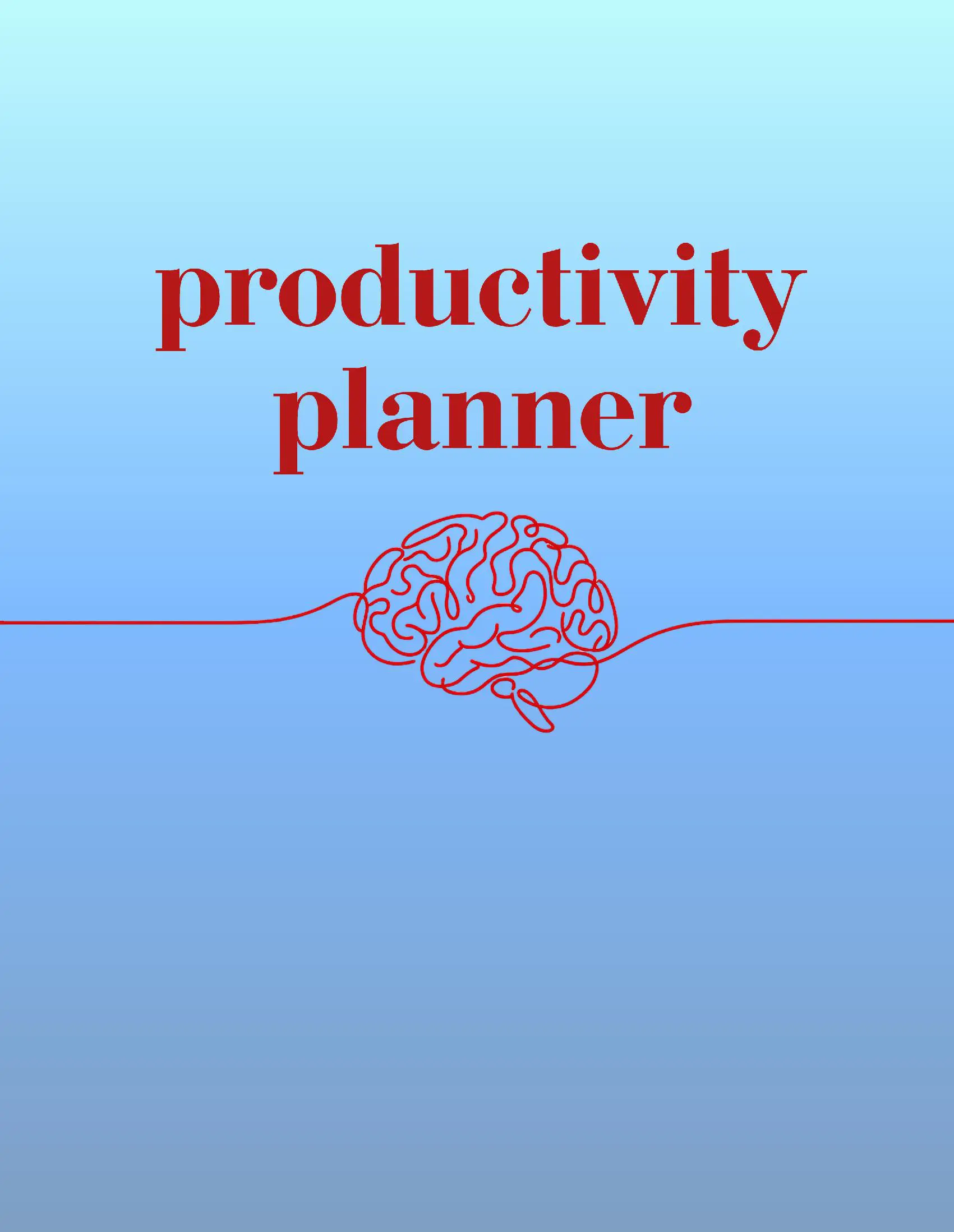 The Productivity Planner
