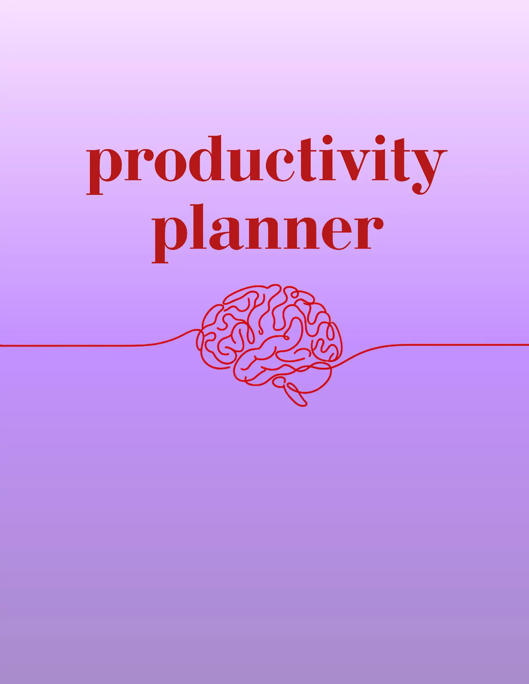 The Productivity Planner