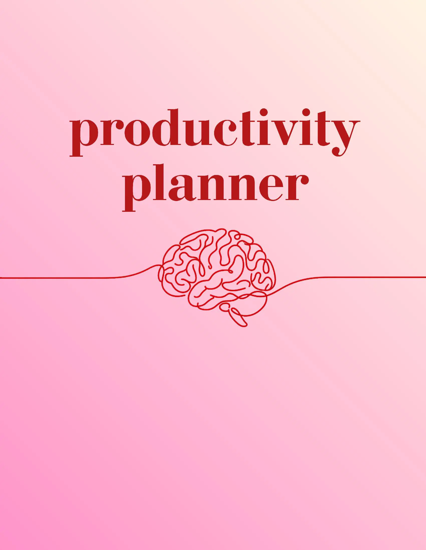 The Productivity Planner