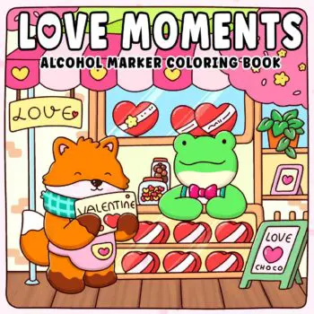 Love Moments Alcohol Marker Coloring Book