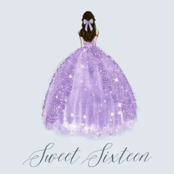 Sweet Sixteen guest book hardback
