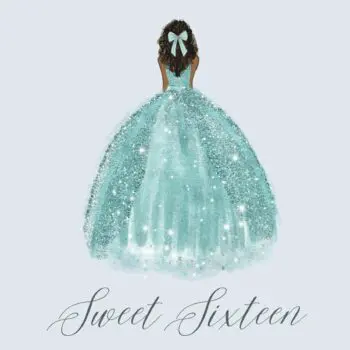 Sweet Sixteen guest book hardback