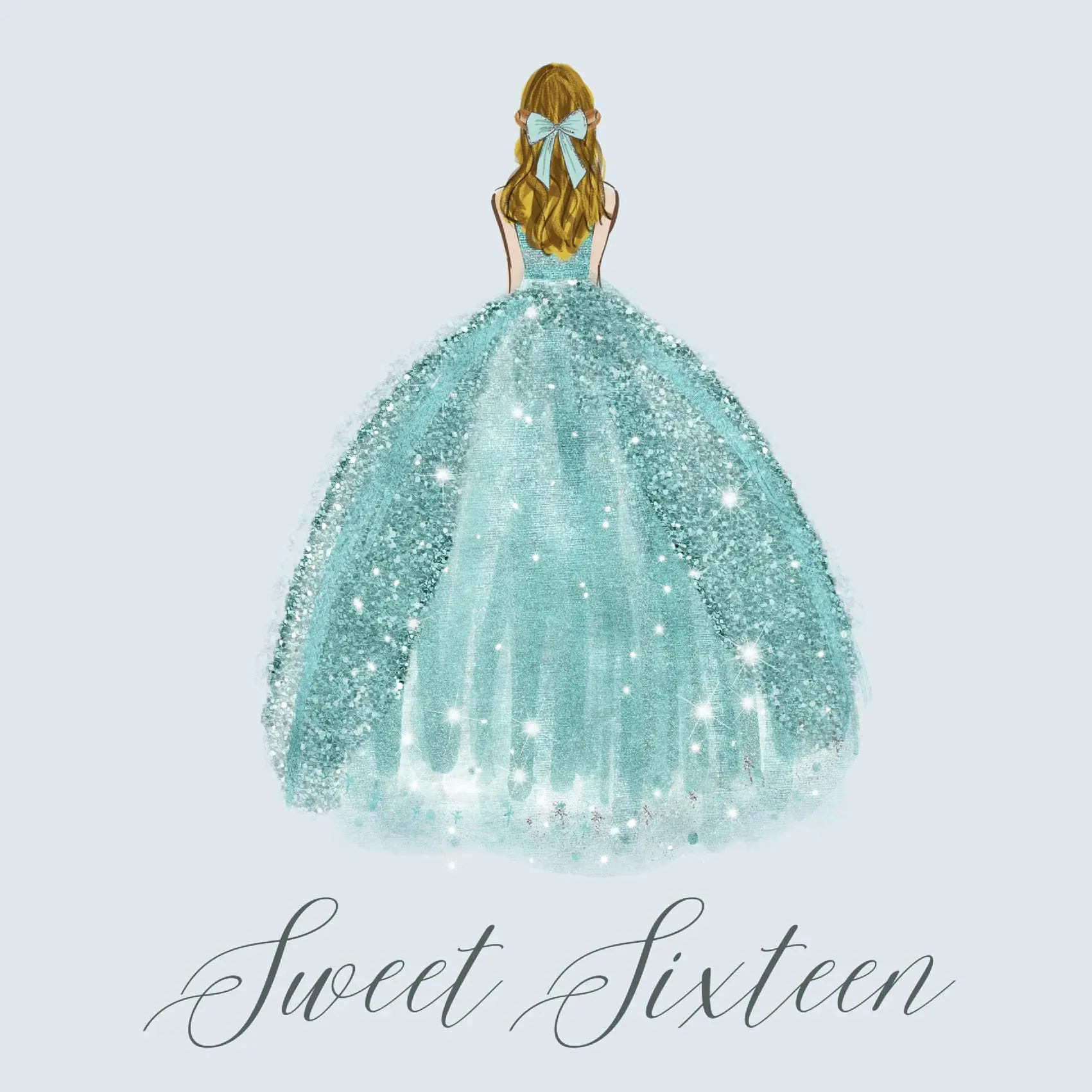 Sweet Sixteen guest book hardback