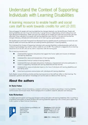 LD 201: Understand the Context of Supporting Individuals with Learning Disabilities