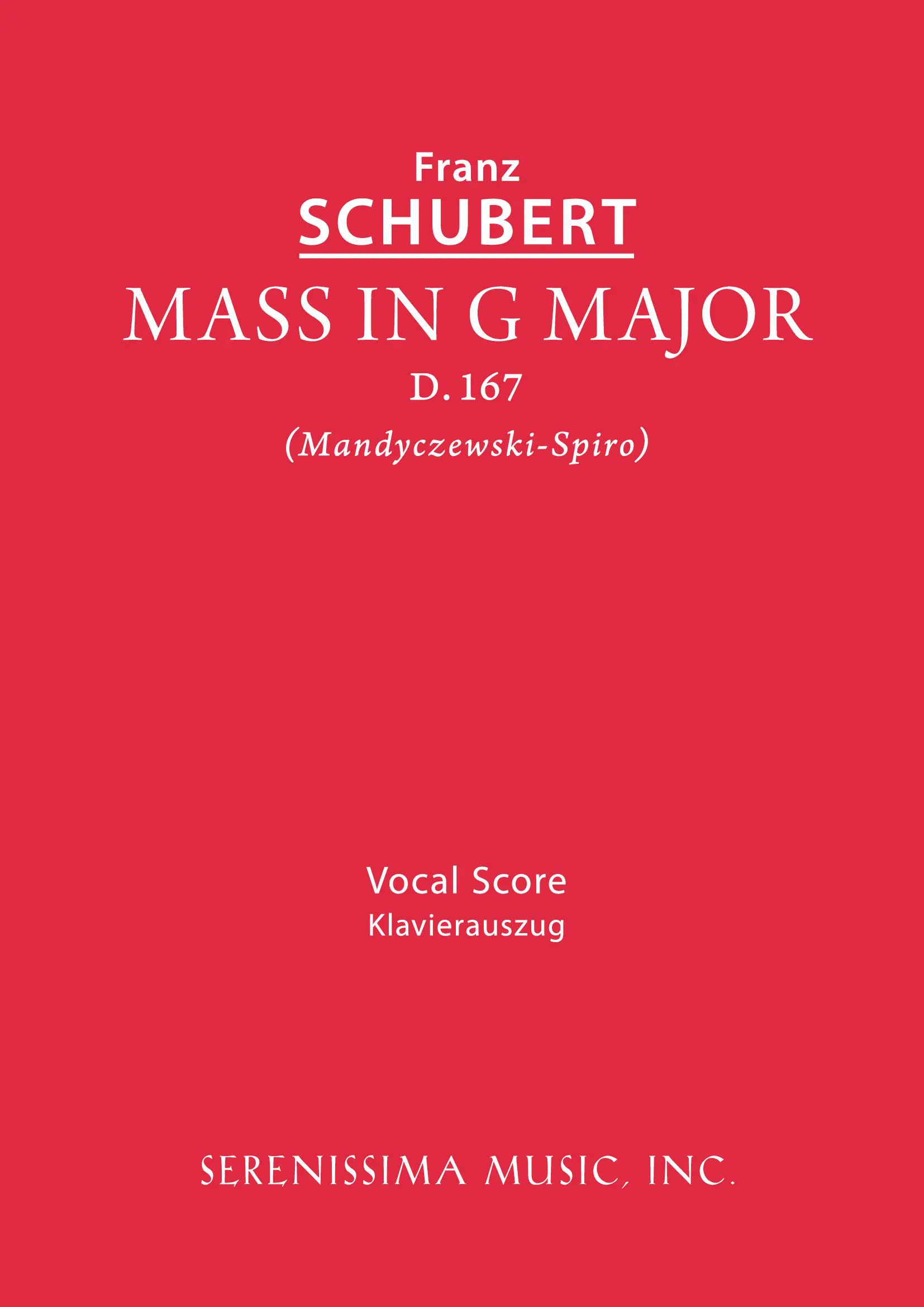 Mass in G major, D.167 (Mandyczewski-Spiro)