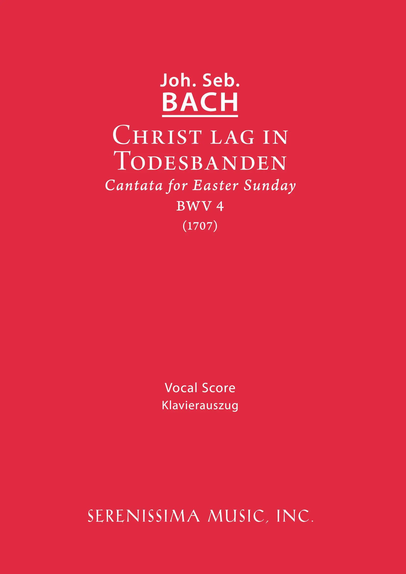 Christ Lag in Todesbanden, BWV 4 (BGA, Schreck/West)