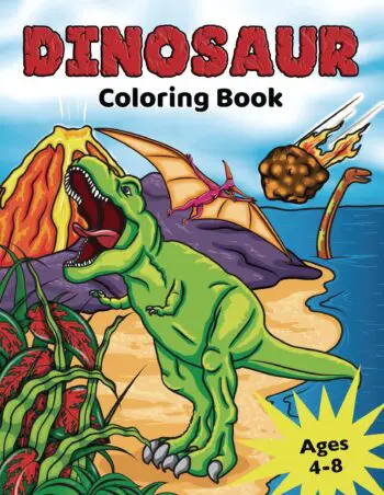 Dinosaur Coloring Book for Kids Ages 4-8