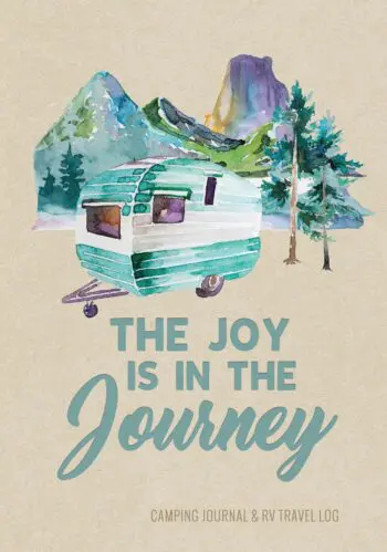 Camping Journal & RV Travel Logbook, Blue Vintage