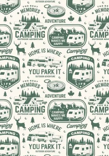 Camping Journal Log Book & RV Trip Planner, Camper Green