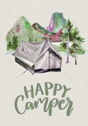Camping Journal & RV Travel Logbook, Happy Camper