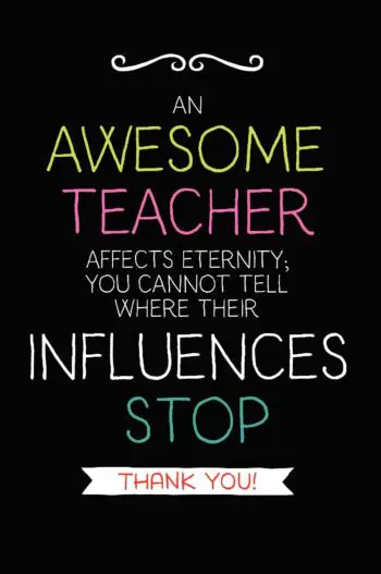 An Awesome Teacher: Teacher Notebook Journal, Great for Year End Gift/Teacher Appreciation/Thank You/Retirement