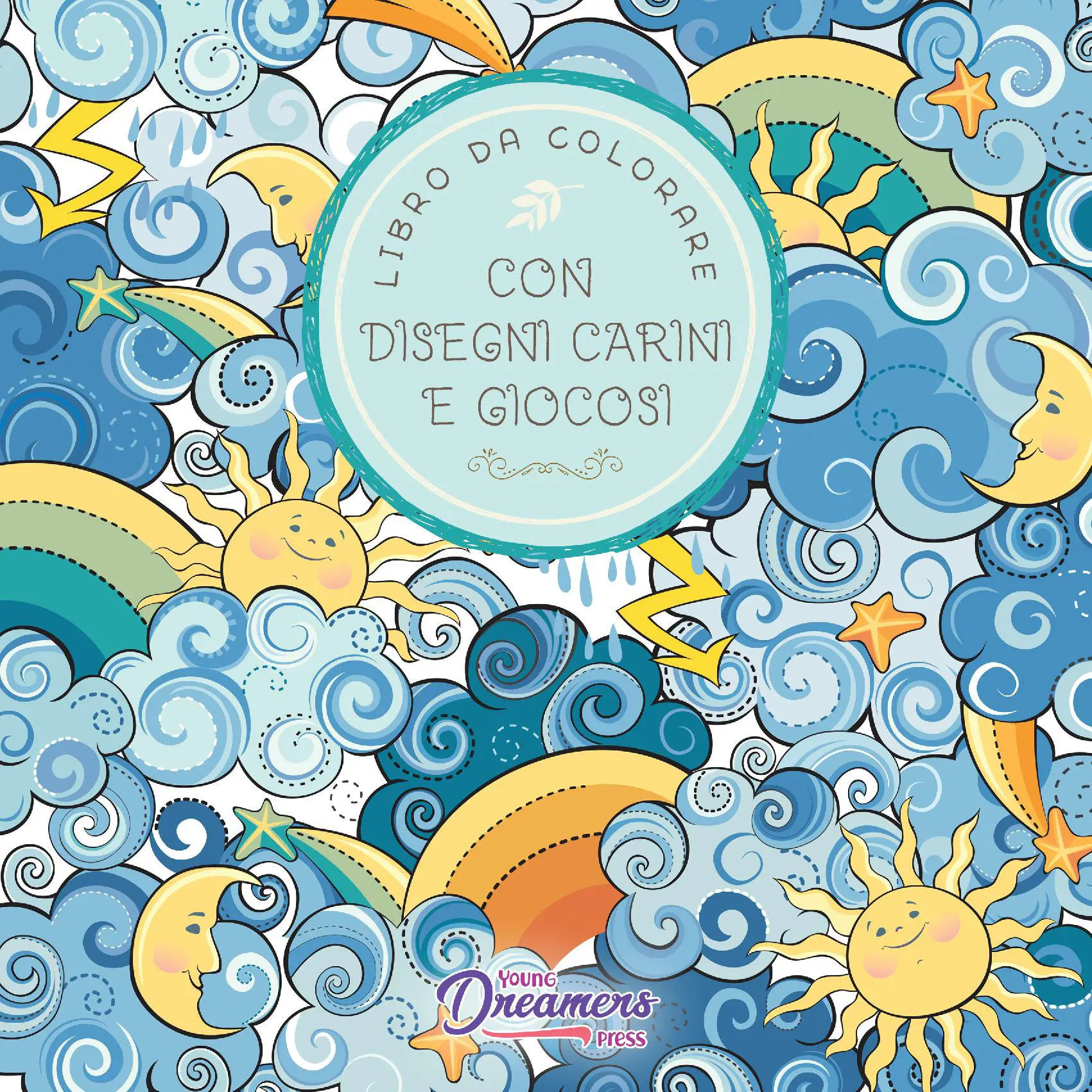 Libro da colorare con disegni carini e giocosi