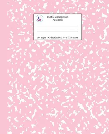 Marble Composition Notebook College Ruled: Pink Marble Notebooks, School Supplies, Notebooks for School