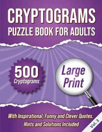 Cryptograms Puzzle Book For Adults