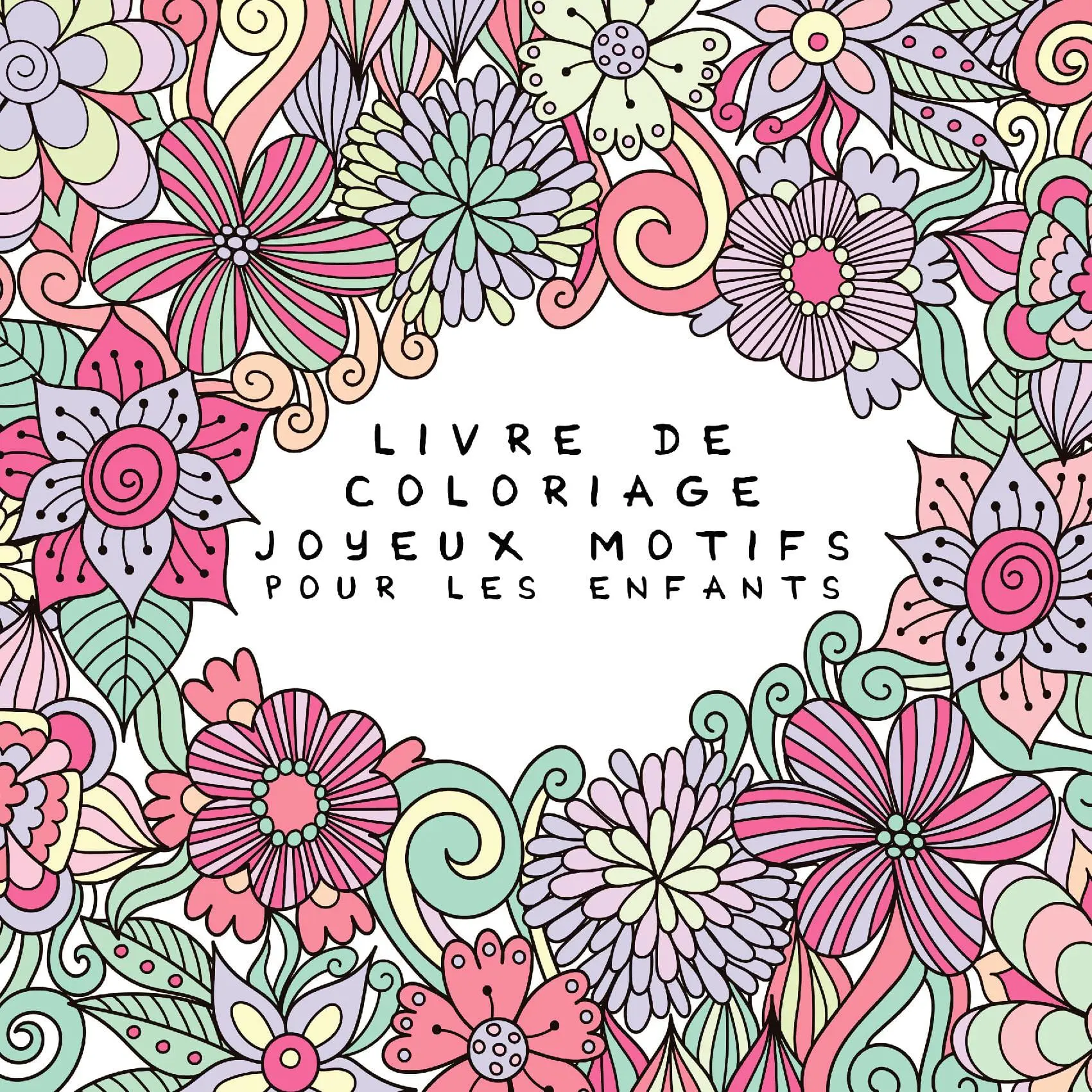 Livre de coloriage joyeux motifs pour les enfants