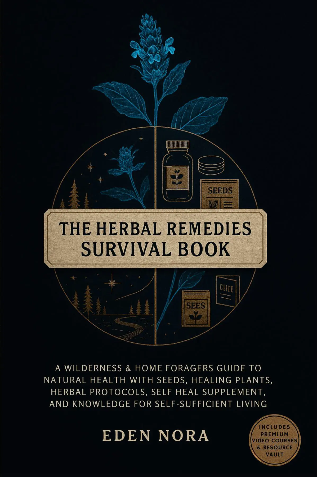 The Herbal Remedies Survival Book: A Wilderness & Home Foragers Guide to Natural Health with Seeds, Healing Plants, Herbal Protocols, Self Heal Supplement, and Knowledge for Self-Sufficient Living