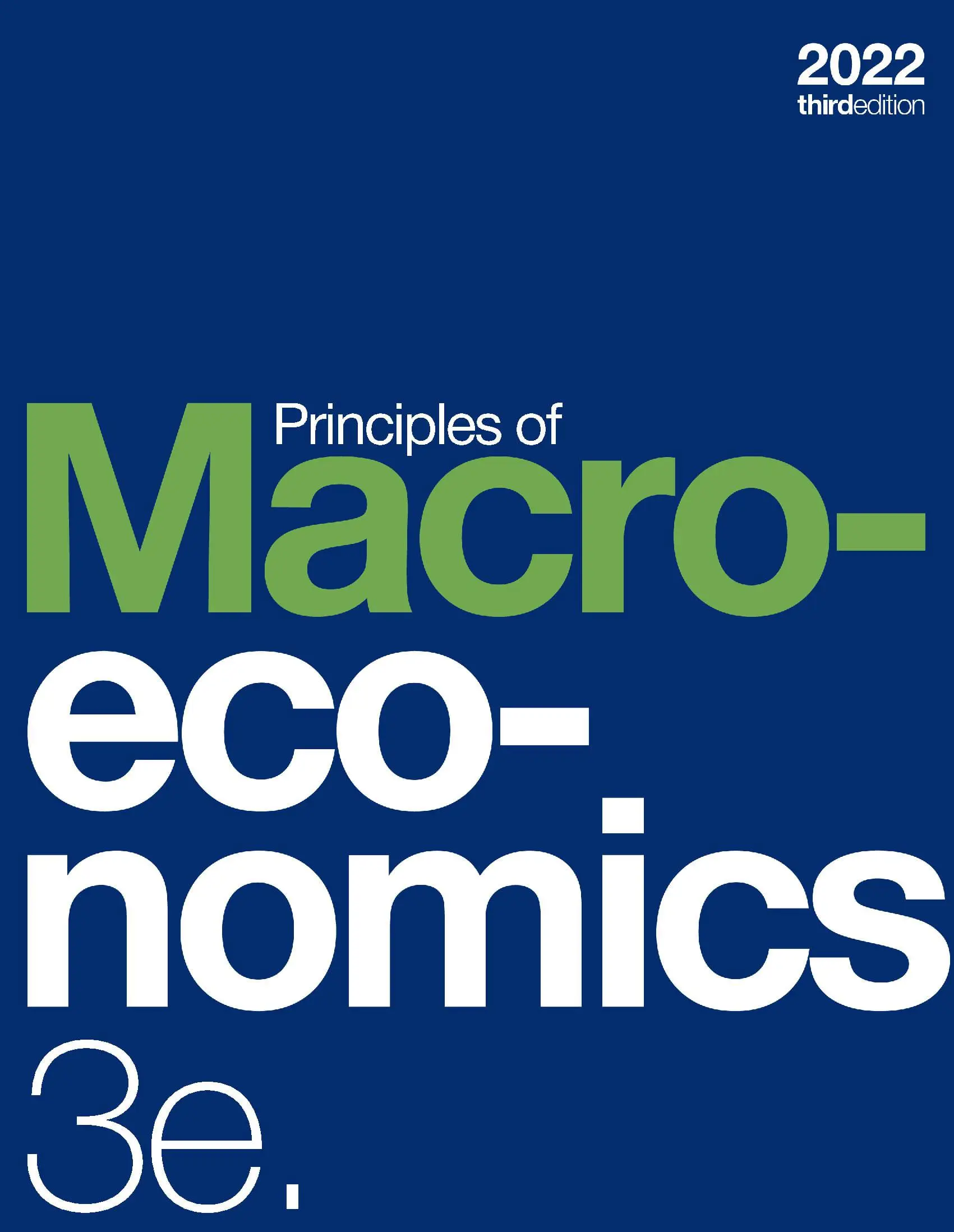 Principles of Macroeconomics 3e (hardcover, full color)