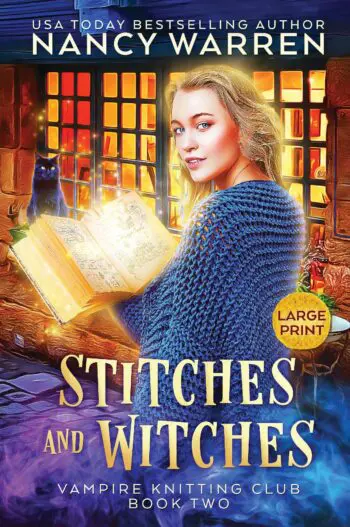 Stitches and Witches (Large Print Hardcover)