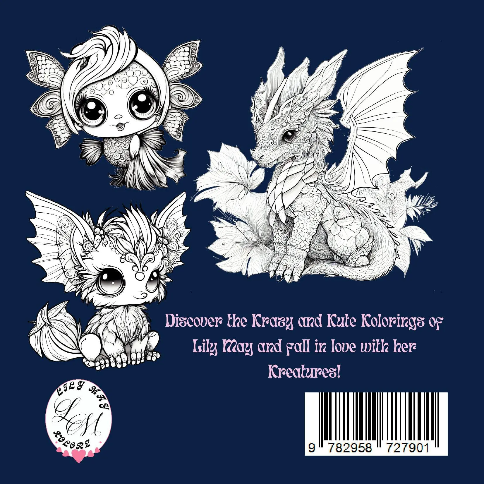 Fantasy Kreatures: A Kawaii Spiral Bound Coloring Book
