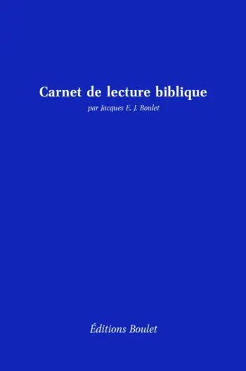 Carnet de lecture biblique