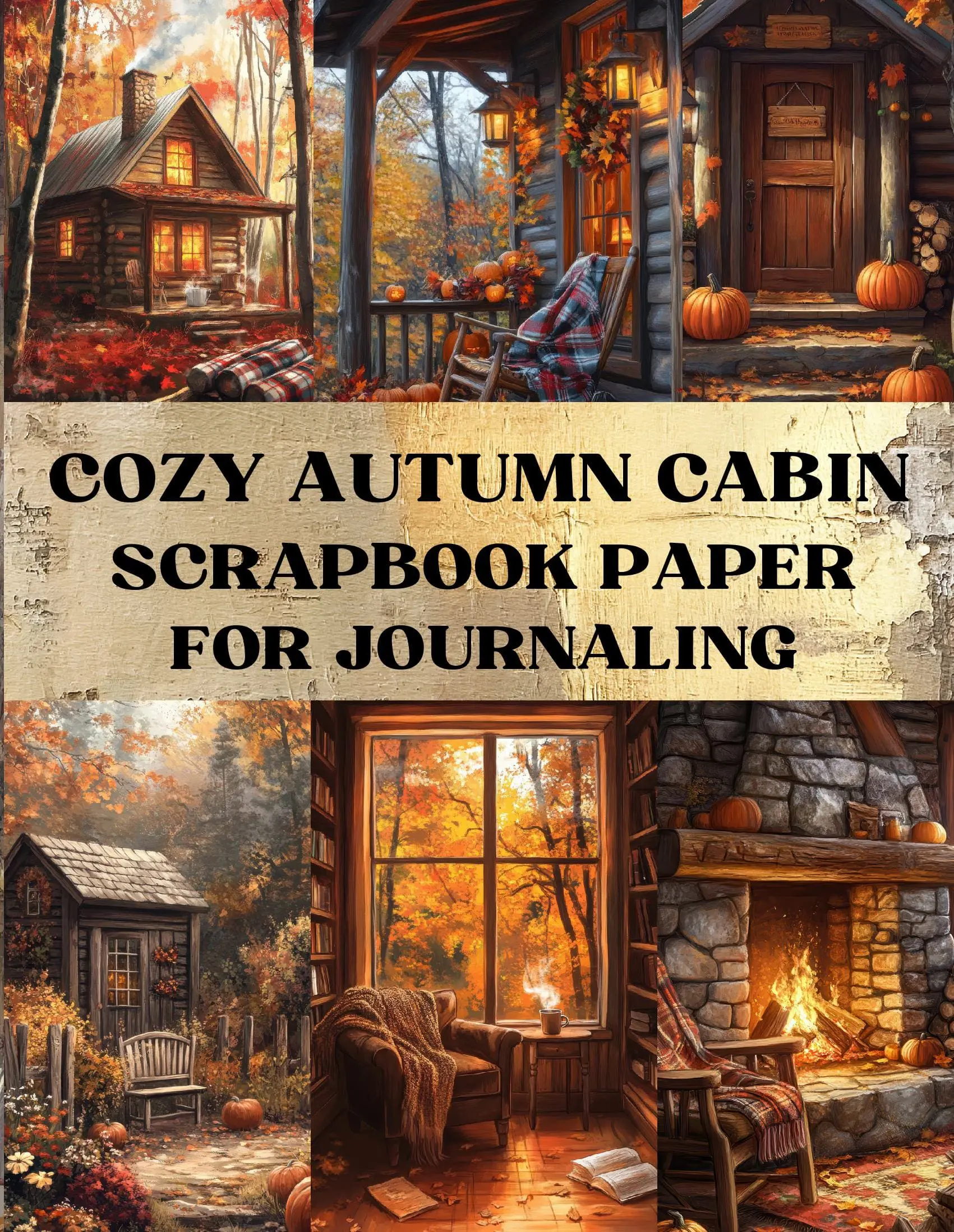 Cozy Autumn Cabin Scrapbook Paper