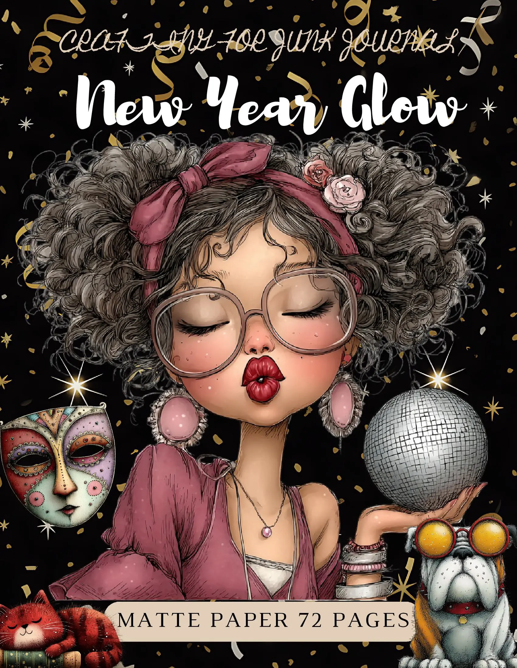 Crafting for Junk Journals New Year Glow Ephemera Book